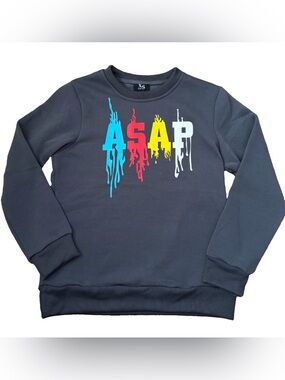 NWOT XS Boys ‘ASAP’ Graphic Crewneck Pullover Sweatshirt - M (10/12)